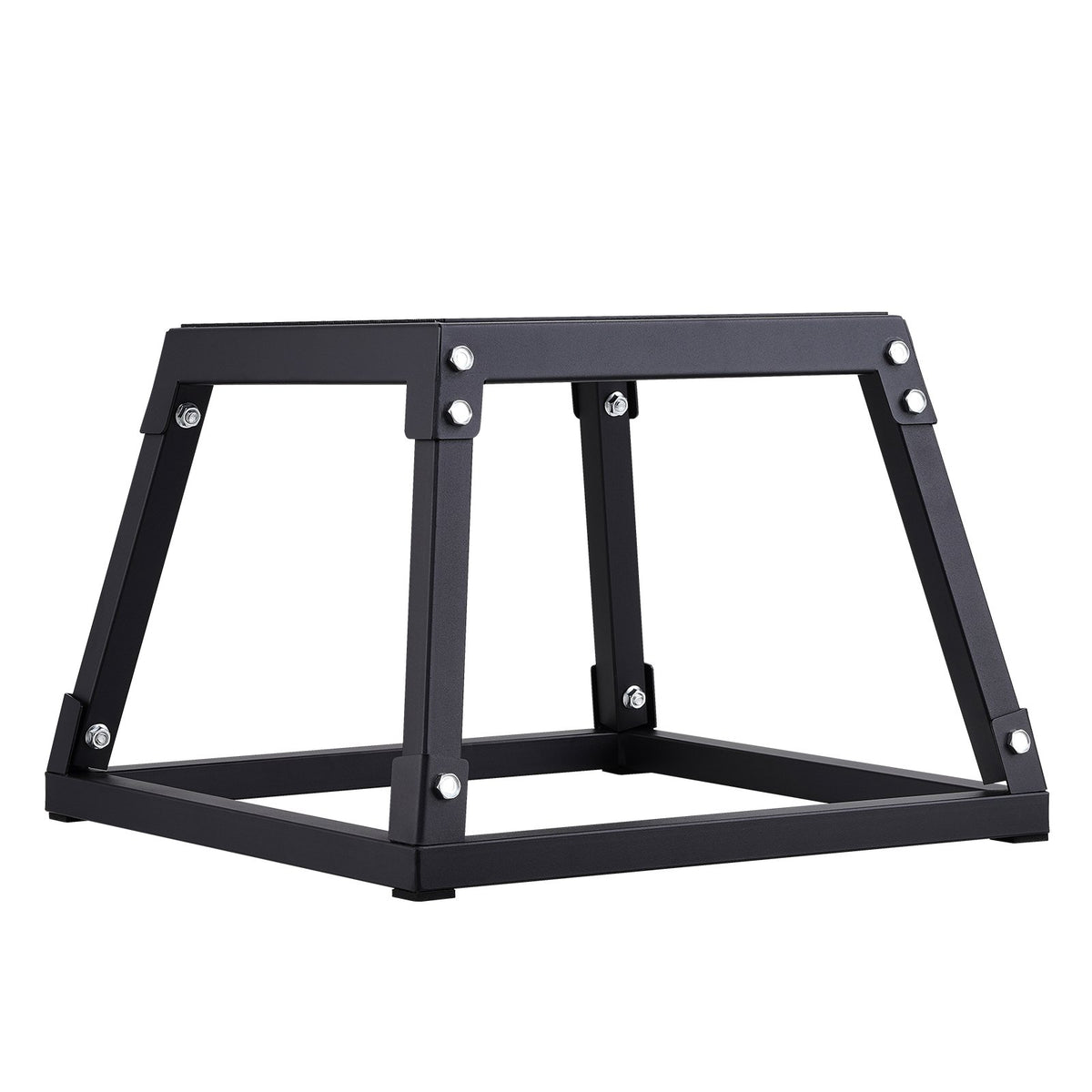 12 Inch Steel Plyometric Jump Box Anti-Slip Fitness Training Platform Black