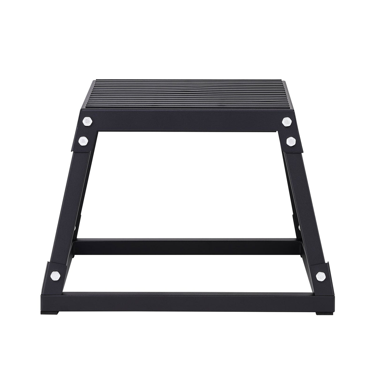 12 Inch Steel Plyometric Jump Box Anti-Slip Fitness Training Platform Black