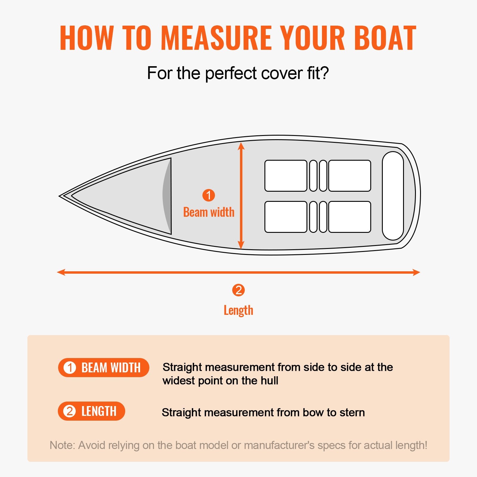 Waterproof Trailerable Boat 16-18.5 ft with Motor Cover and Buckle Straps