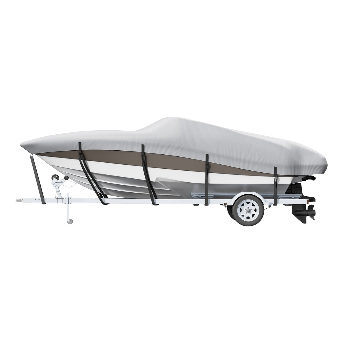 Waterproof Trailerable Boat 20-22 ft with Motor Cover and Buckle Straps