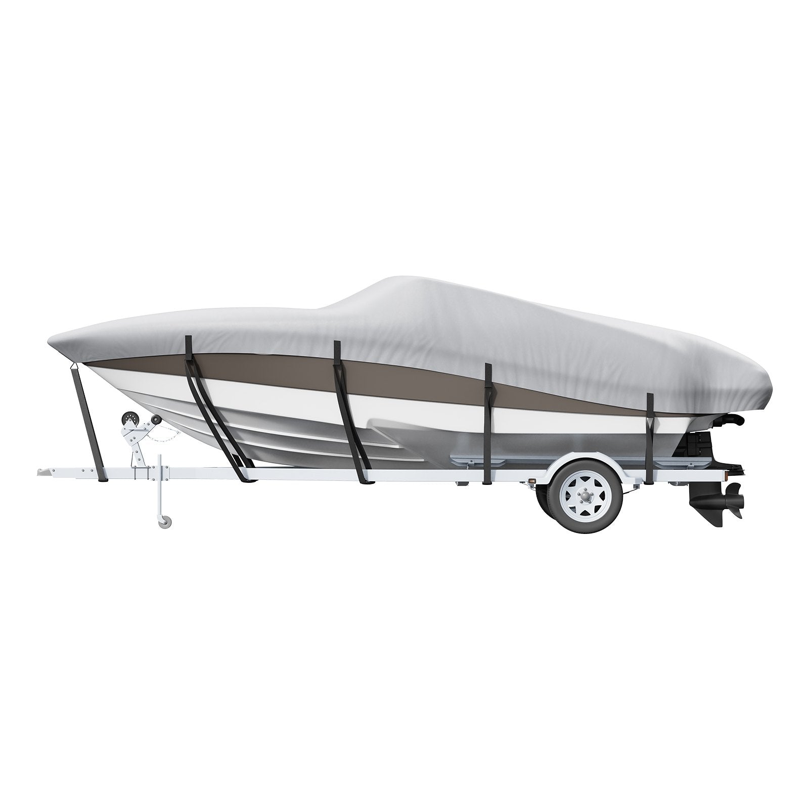 Waterproof Trailerable Boat 23-24 ft with Motor Cover and Buckle Straps