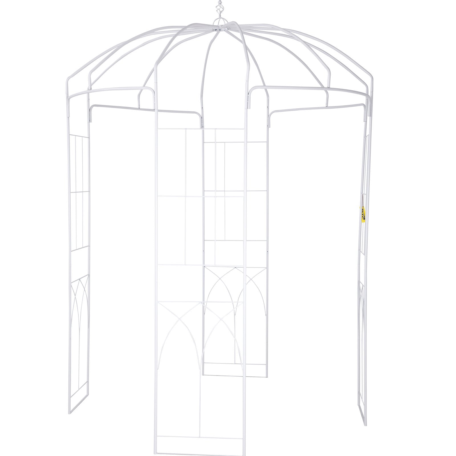 Garden Arbor Birdcage Shape Wrought Iron Wedding Arch Trellis White