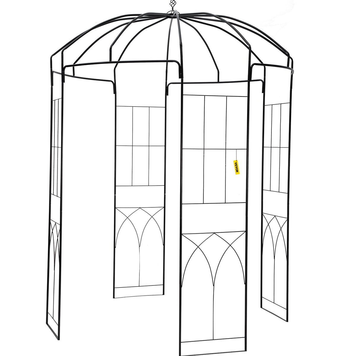 Garden Arbor Birdcage Shape Wrought Iron Wedding Arch Trellis Black