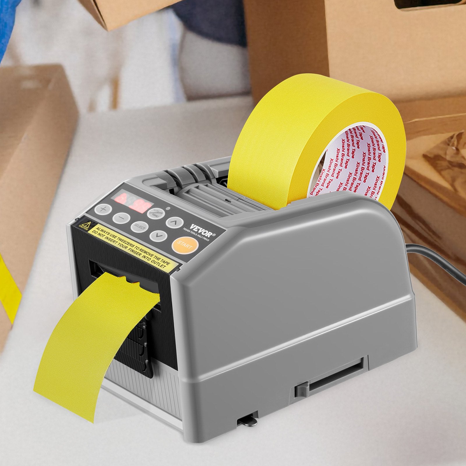 Automatic Tape Dispenser Electric Cutter 6-60mm Width 25W Machine