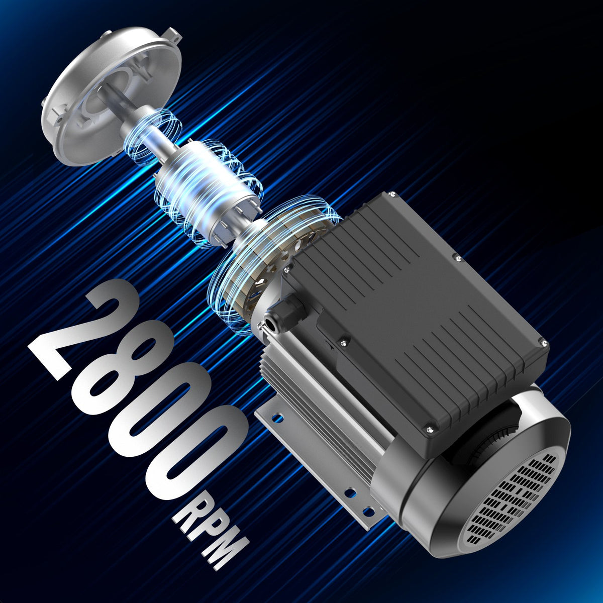 Electric Motor 2.2KW 2800rpm AC 220-240V 13.8A 90L B3 Frame with 24mm Shaft