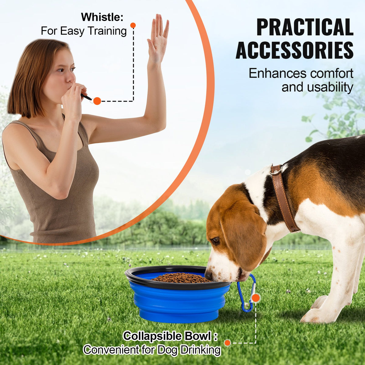 Dog Agility Training Set with Hurdles, Weave Poles, Jump Ring, Pause Box