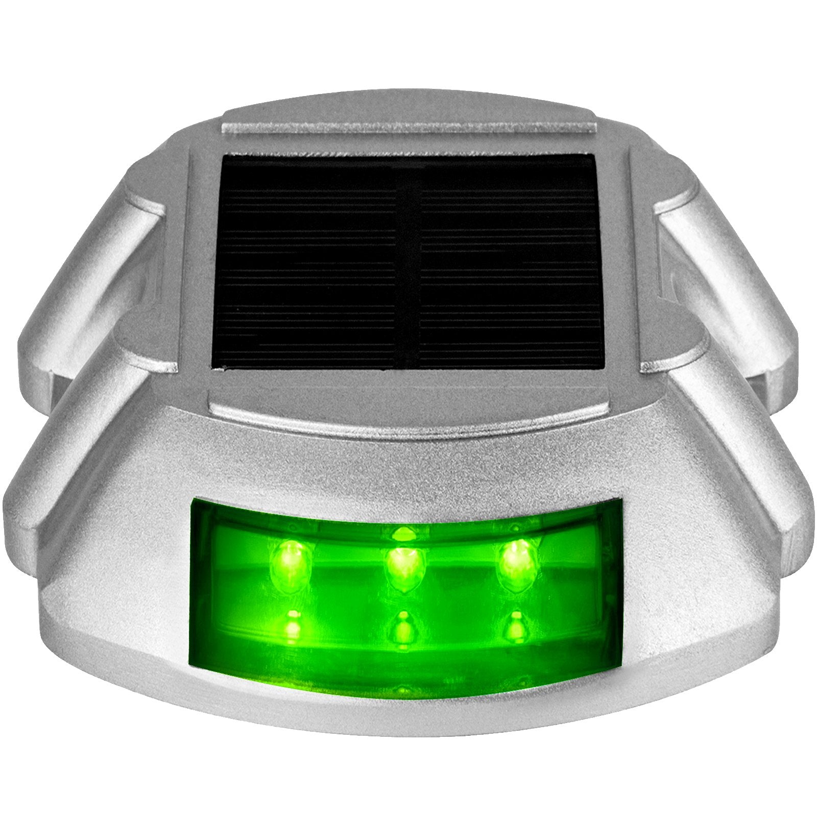 Solar Driveway Light 8-Pack LED Road Markers Green for Garden Pathway