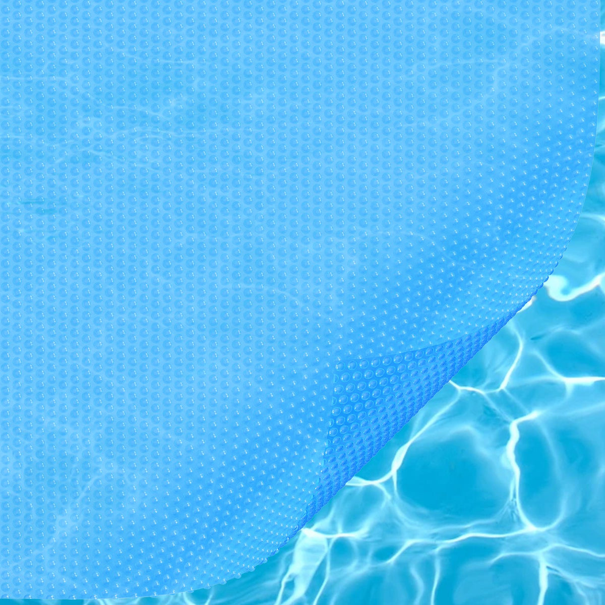 Solar Pool Cover 24x12 ft Rectangle Blanket for Inground Above Ground Pool 8 mil