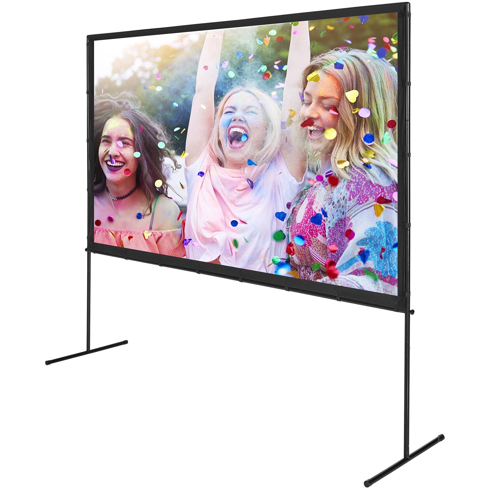 100 Inch Projector Screen w/ Stand 16:9 4K HD Outdoor Movie Screen