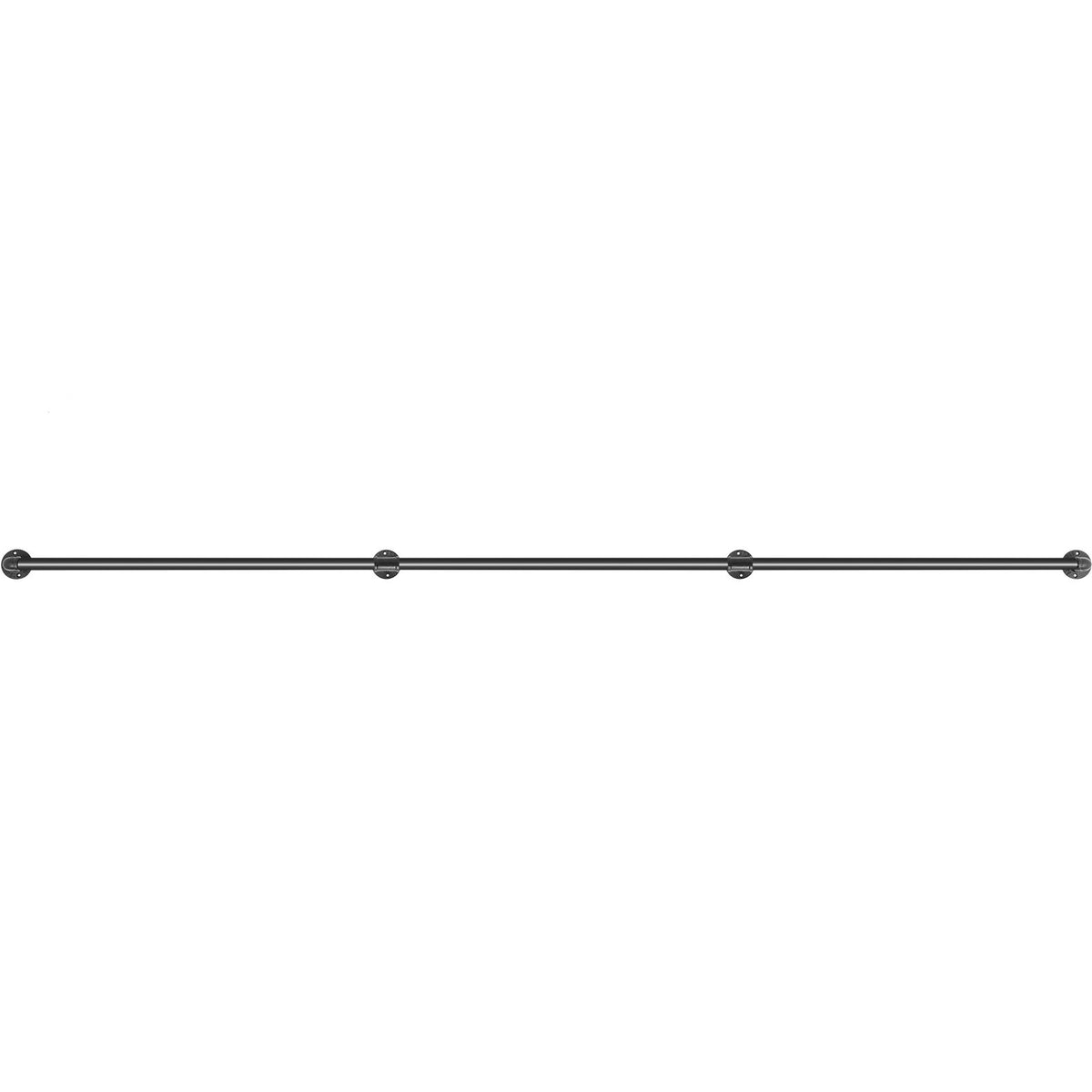 11FT Industrial Pipe Stair Handrail Carbon Steel Wall Mount 440LBS Load