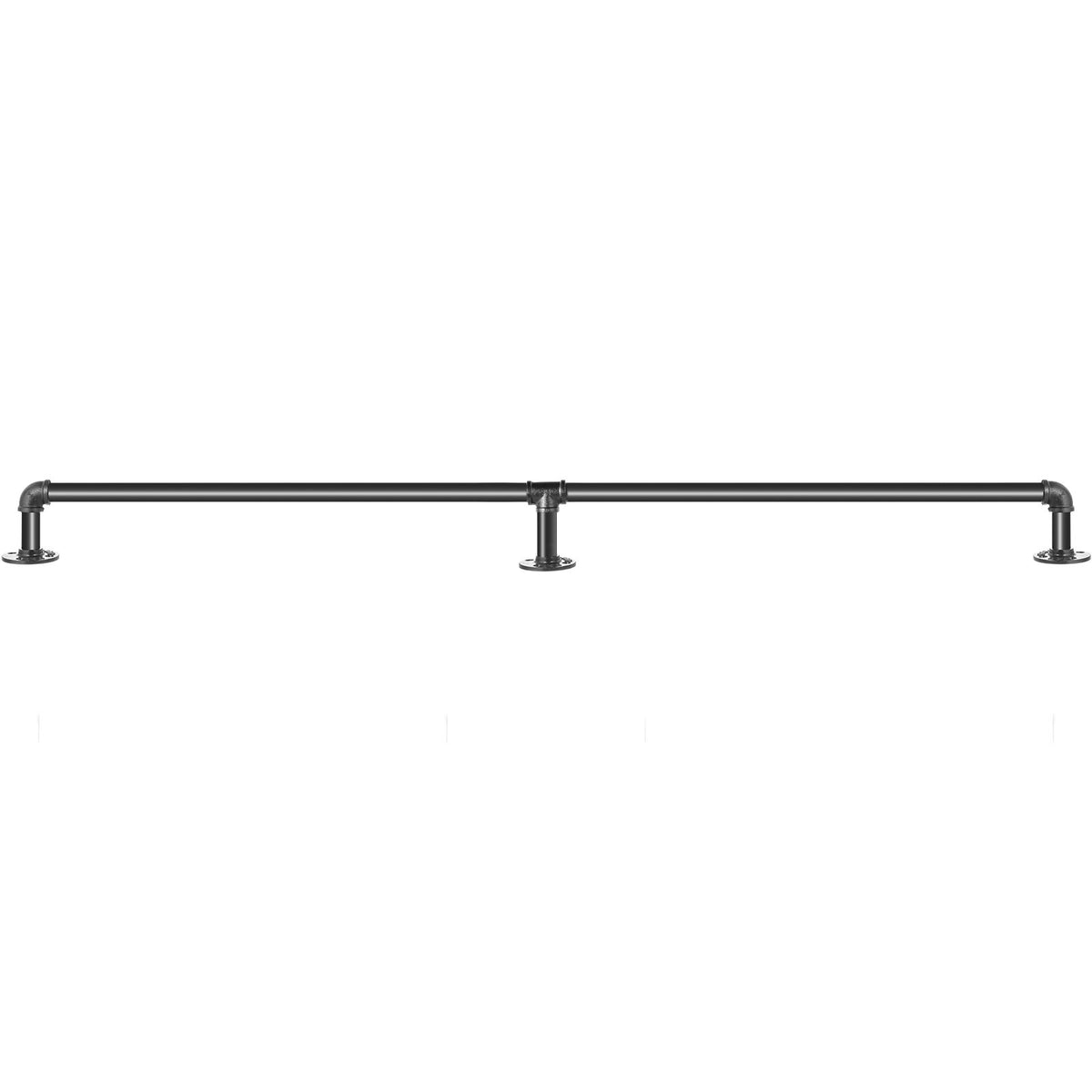 Pipe Stair Handrail, 1.8m Carbon Steel Wall-Mounted Handrail, Indoor Outdoor