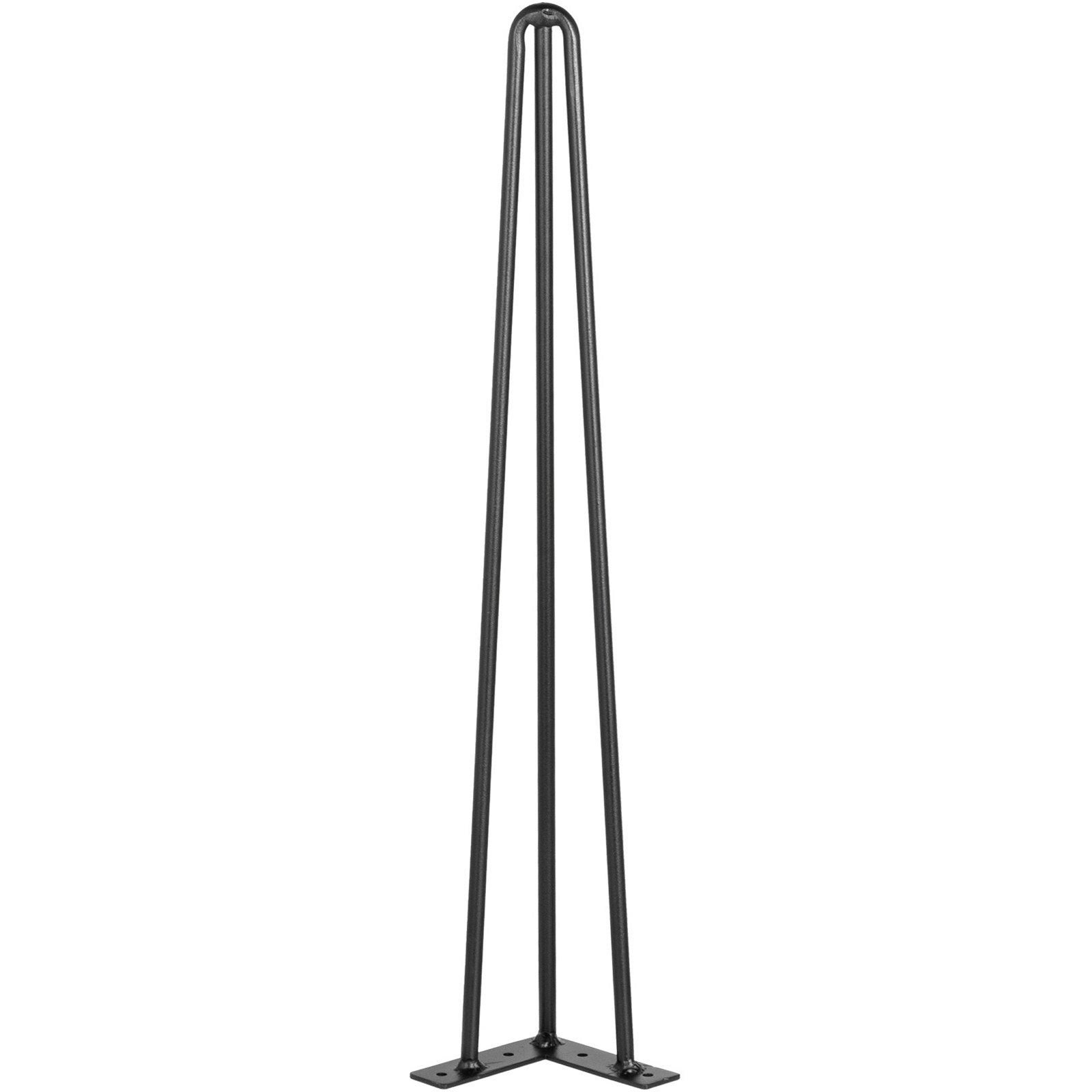 Hairpin Table Legs 16 Inch Black Set of 4 220LBS 3-Rod Carbon Steel DIY Legs