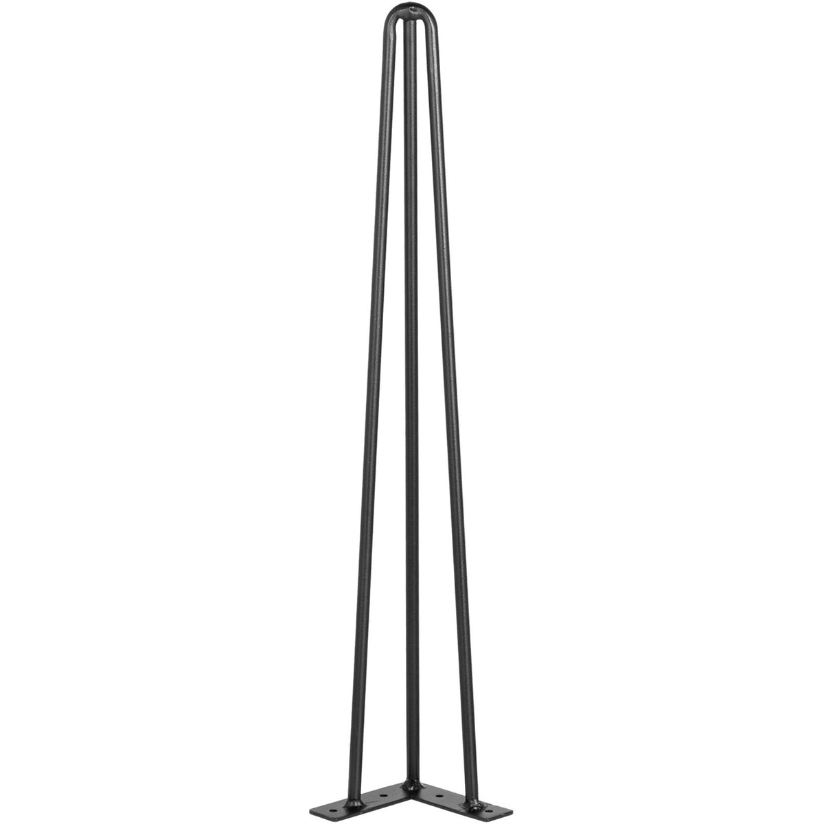 Hairpin Table Legs 30in Black Set of 4 220lbs 3-Rod Carbon Steel DIY Furniture