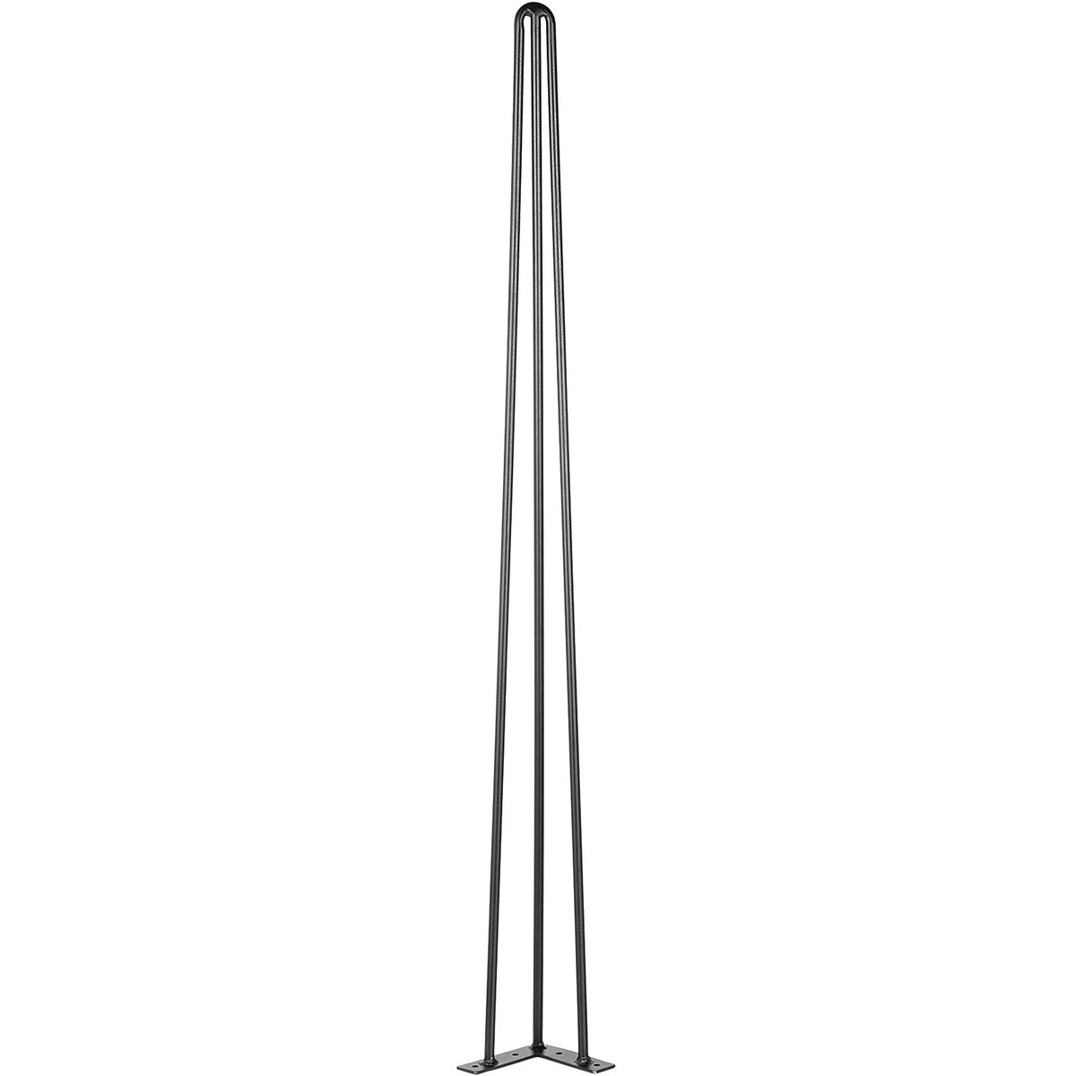 Hairpin Table Legs 34in Black Set of 4 220lbs 3-Rod Carbon Steel DIY Furniture