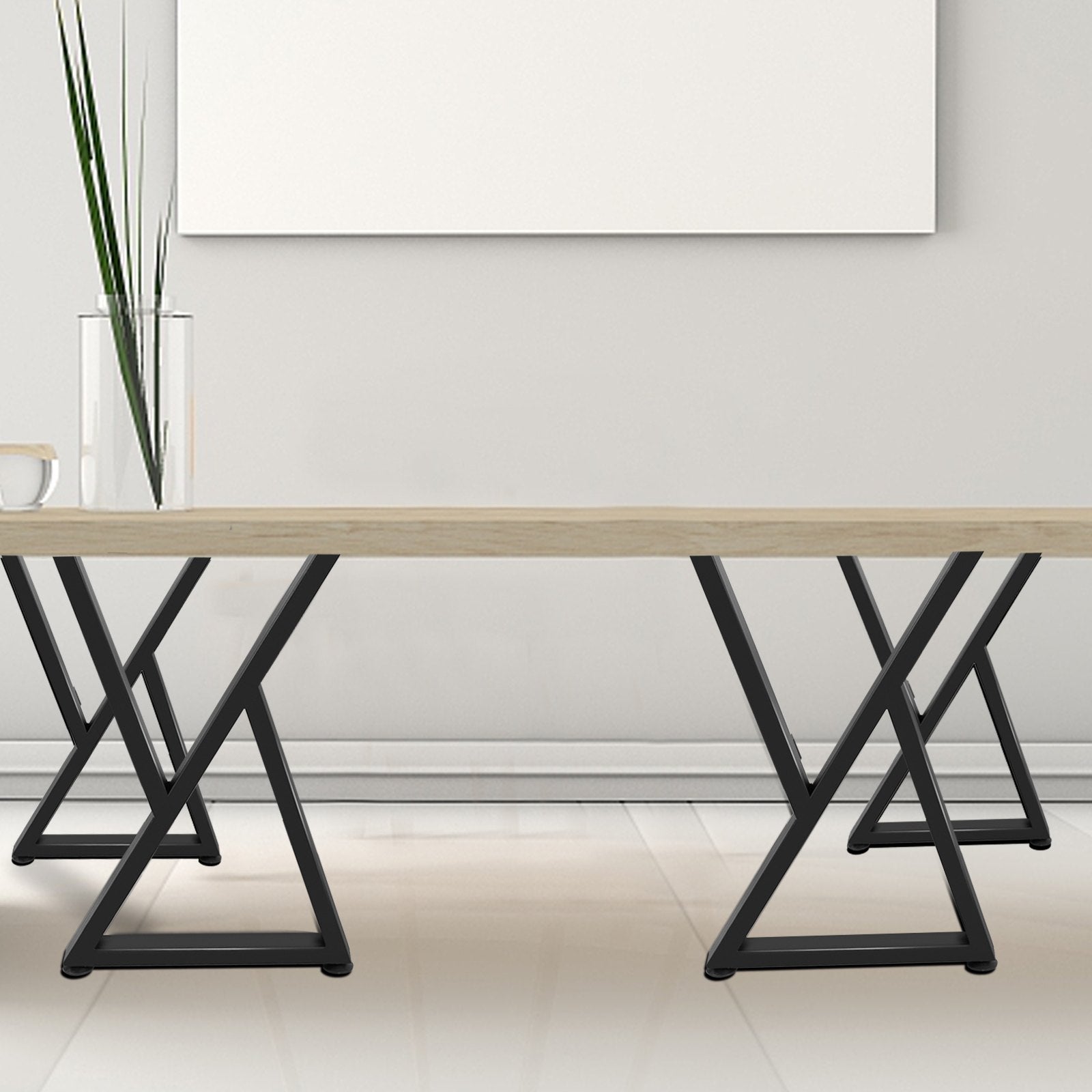 Metal Table Legs 71.1x45.7cm Set of 2 Z Shape Heavy Duty Coffee Table Legs