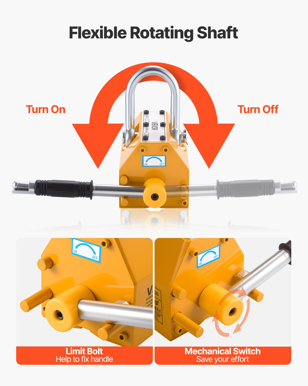 Permanent Magnetic Lifter 600kg N42 Neodymium with Hook & Release Handle