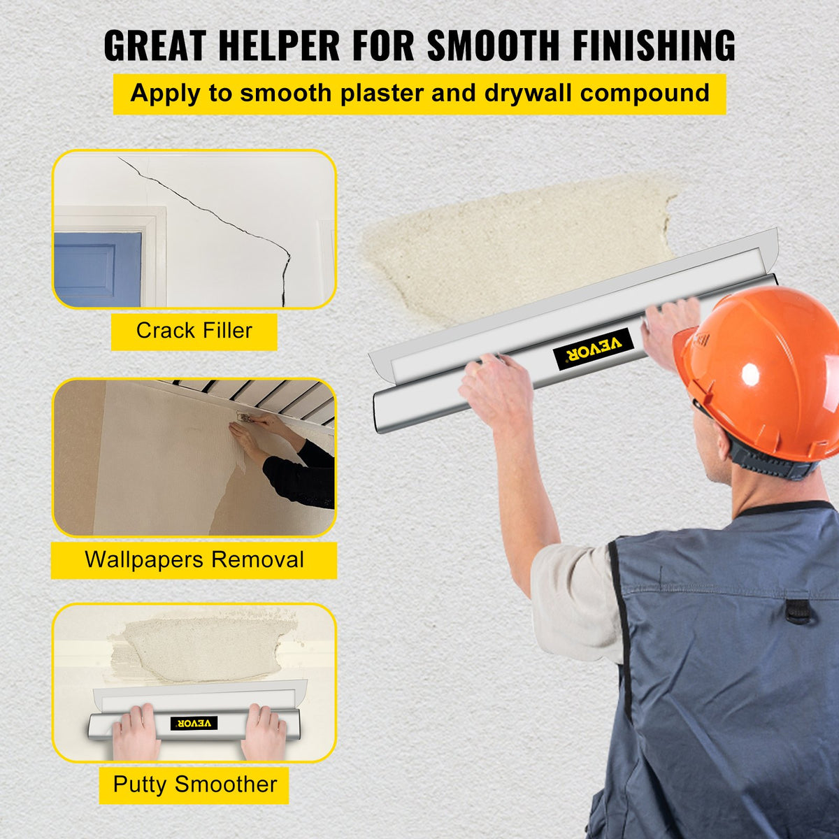 Skimming Blade 40 inch Smoothing Knife European Stainless Steel Aluminum Spatula