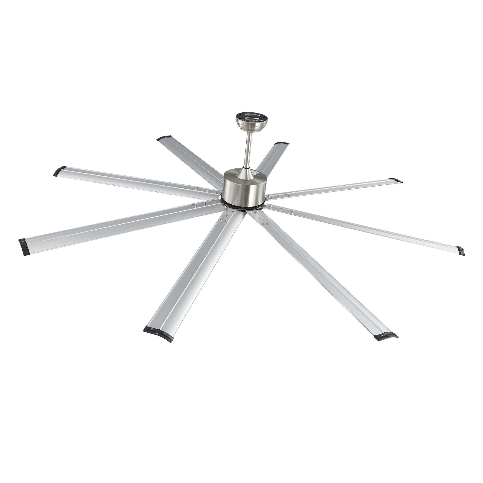 Ceiling Fan 213cm 8-Blade 6-Speed Remote DC Motor Flush Mount Brushed Nickel