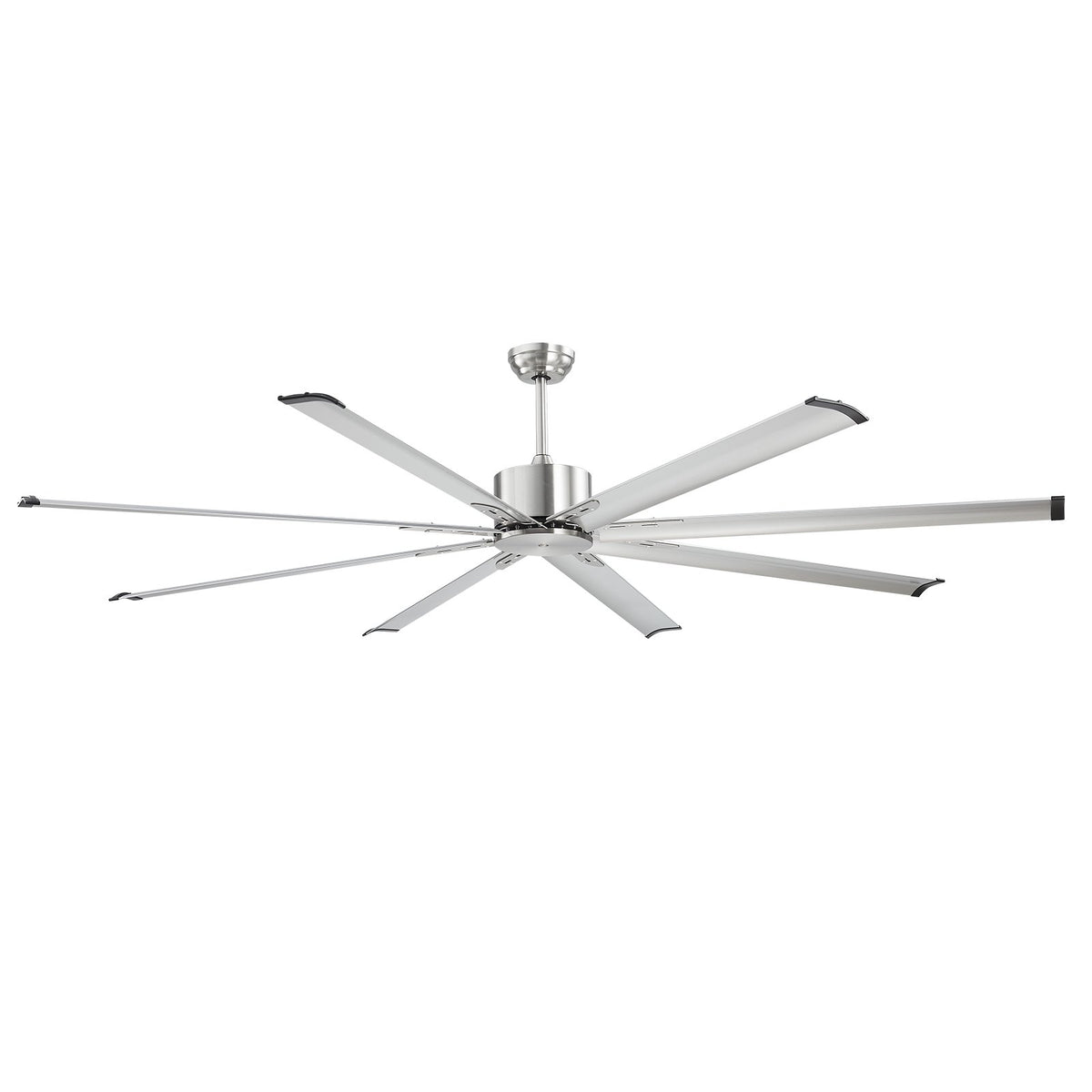 Ceiling Fan 213cm 8-Blade 6-Speed Remote DC Motor Flush Mount Brushed Nickel