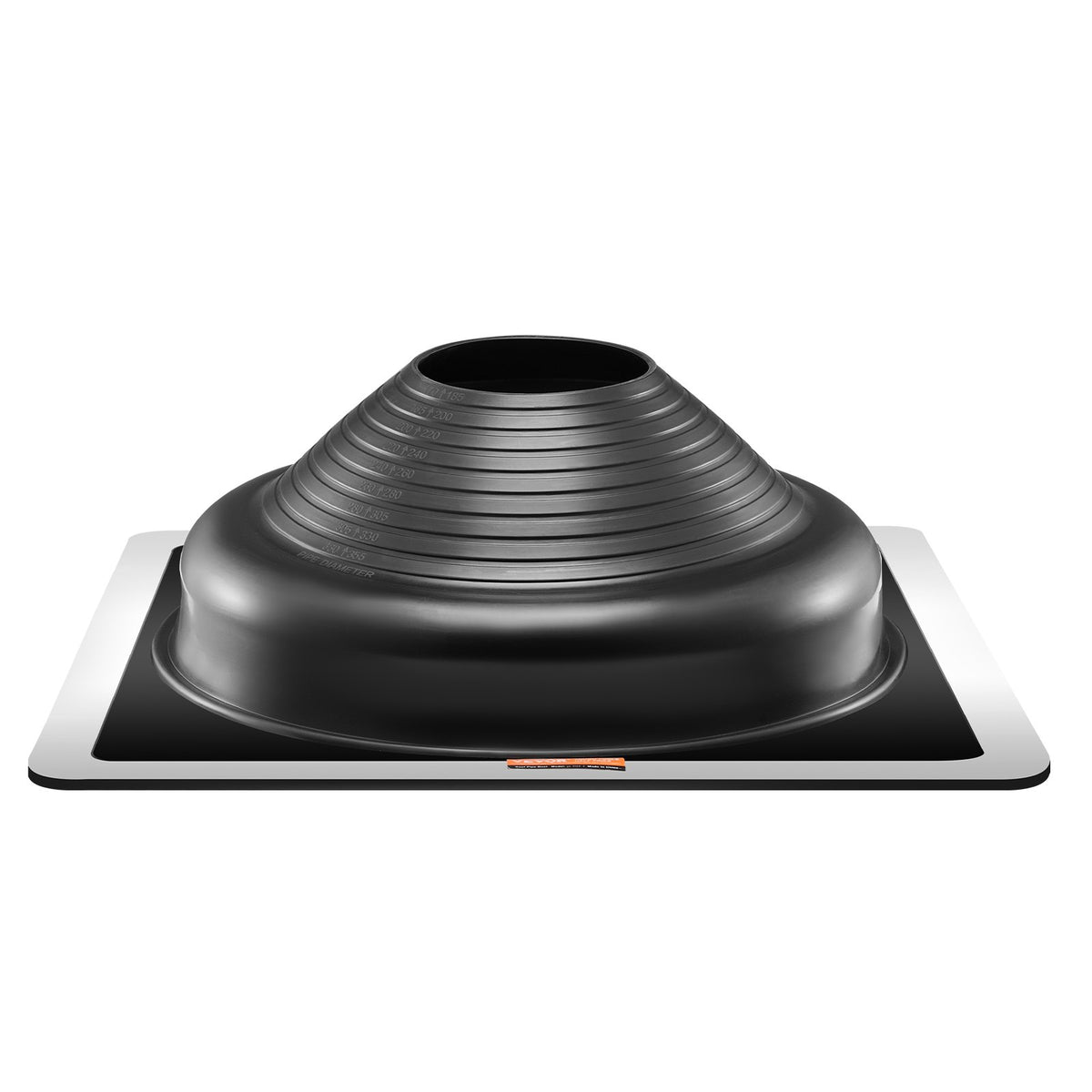 2 Pcs Roof Pipe Flashing Boots, Flexible EPDM Pipe Flashing 170-355mm Metal