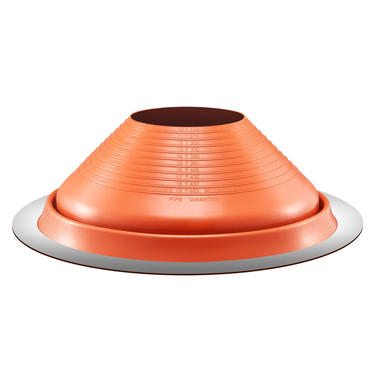 Roof Pipe Flashing Boot, Flexible Silicone Pipe Flashing 254-483mm Red Base