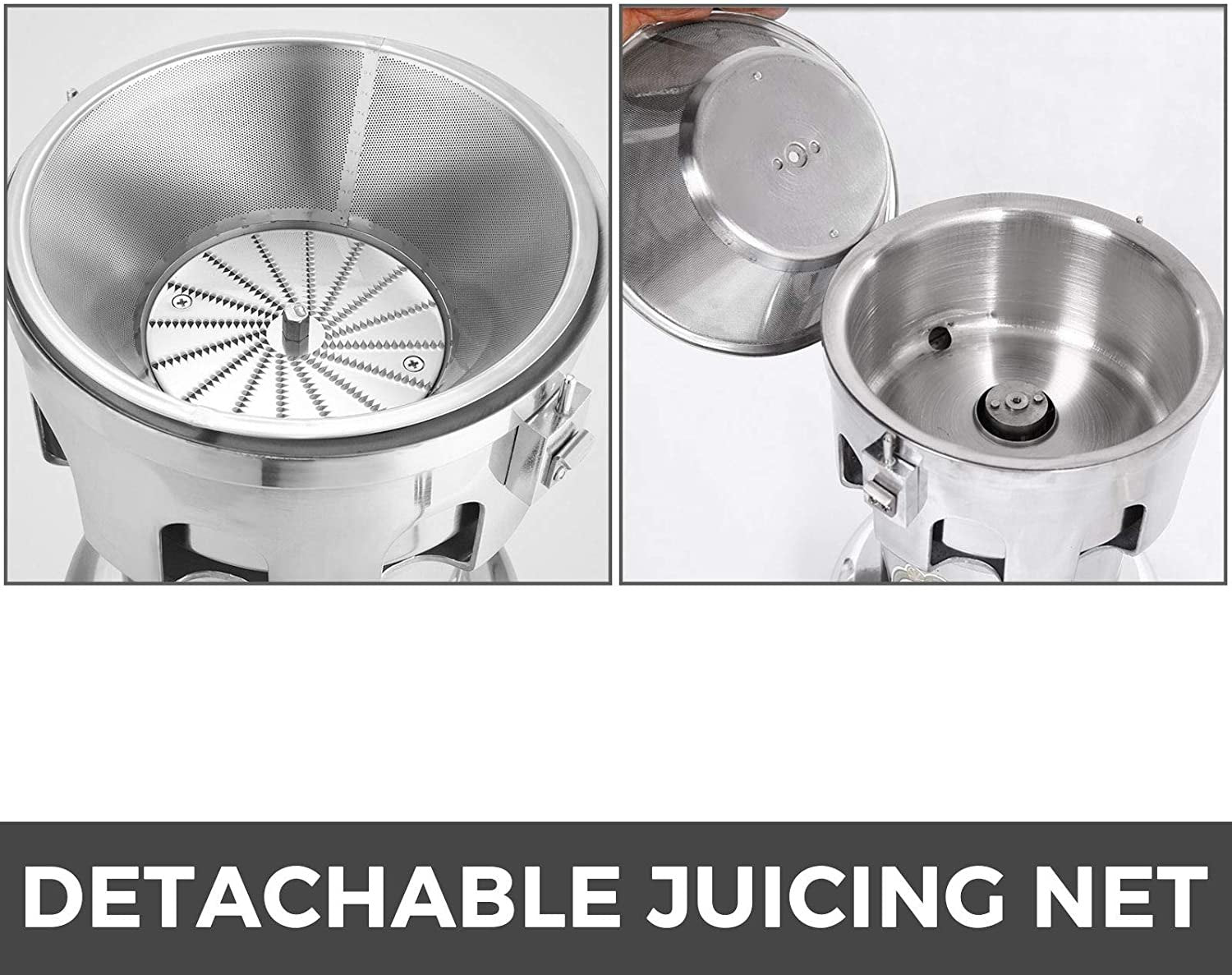 Juice Extractor 370W Commercial 176lbs/hr Stainless Steel Centrifugal Juicer