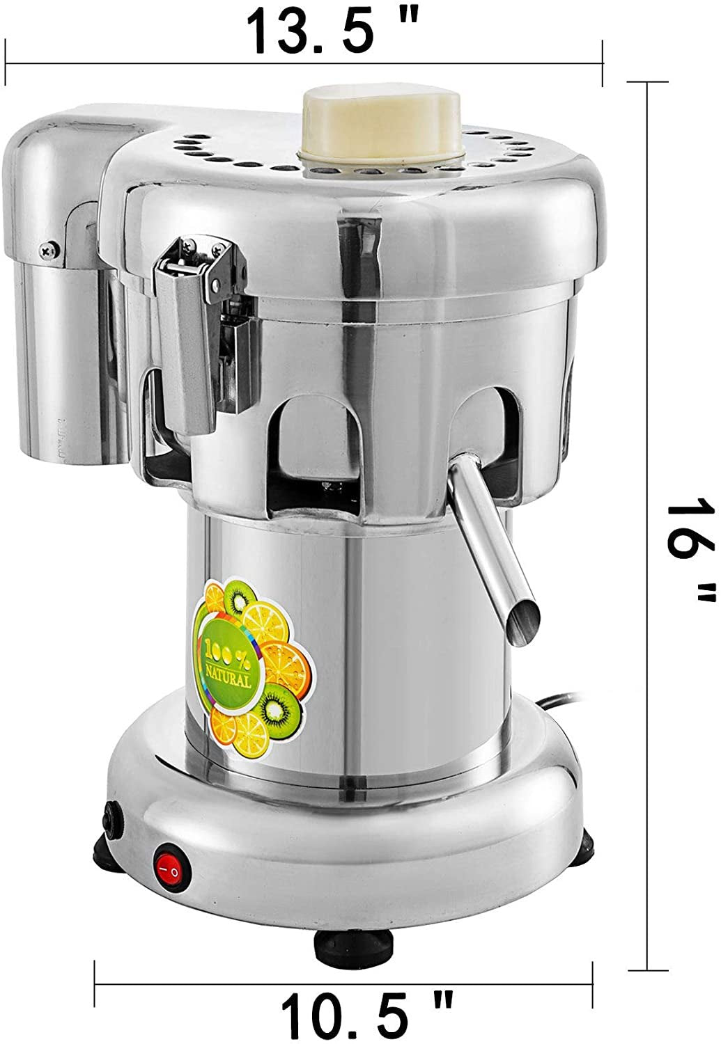 Juice Extractor 370W Commercial 176lbs/hr Stainless Steel Centrifugal Juicer