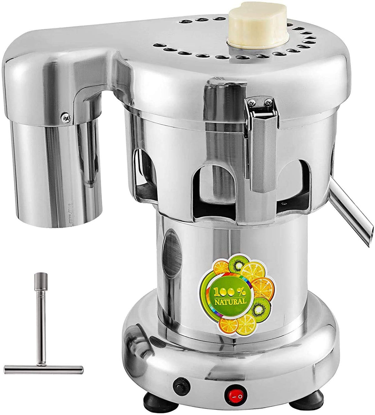 Juice Extractor 370W Commercial 176lbs/hr Stainless Steel Centrifugal Juicer