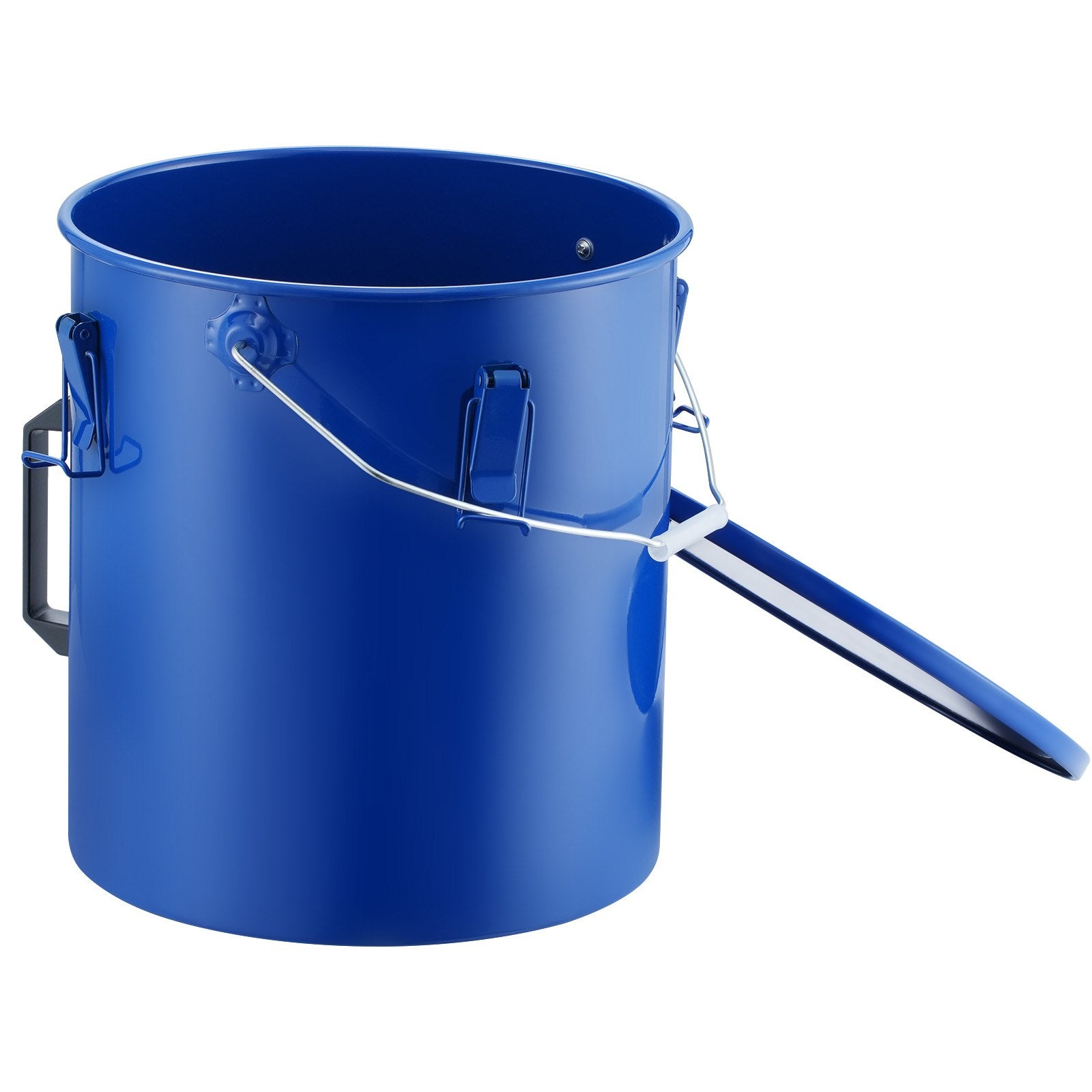 22.7L Fryer Grease Bucket Carbon Steel Oil Disposal Caddy with Lid Filter Bag