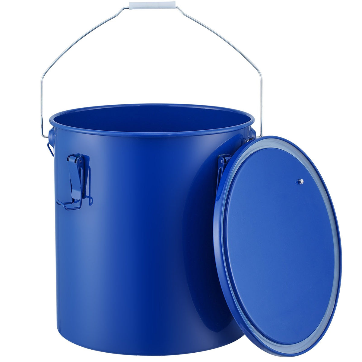 22.7L Fryer Grease Bucket Carbon Steel Oil Disposal Caddy with Lid Filter Bag
