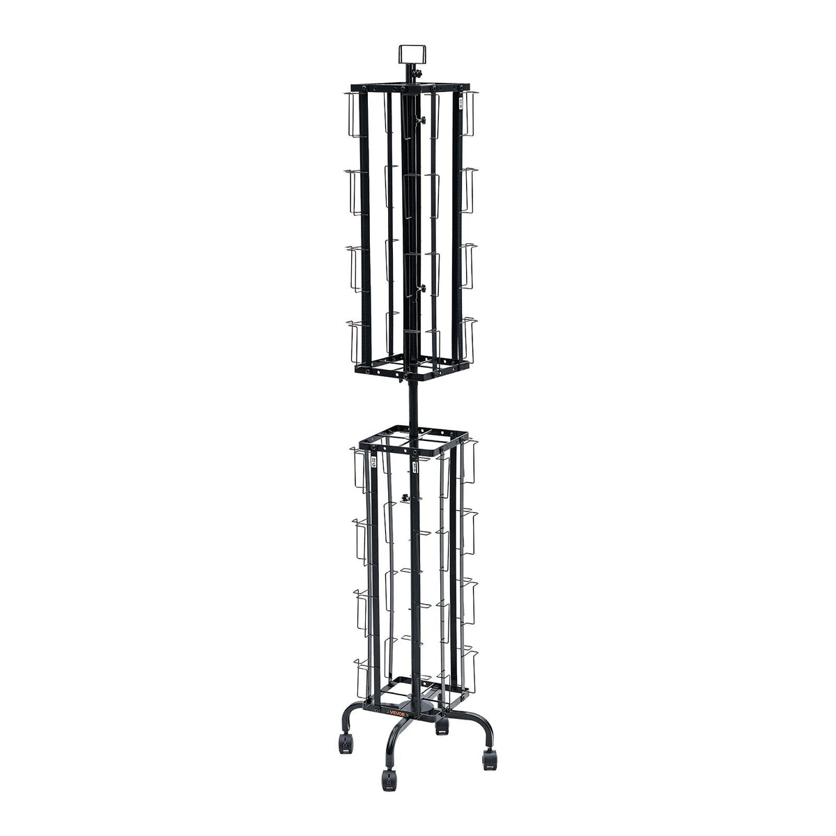 Greeting Cards Display Rack 32 Pockets 360° Spinning Stand Sign Holder Wheels