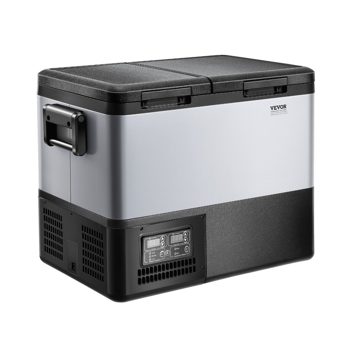 Portable Car Refrigerator 45L Dual Zone 12V/24V/100-240V Adjustable Temperature