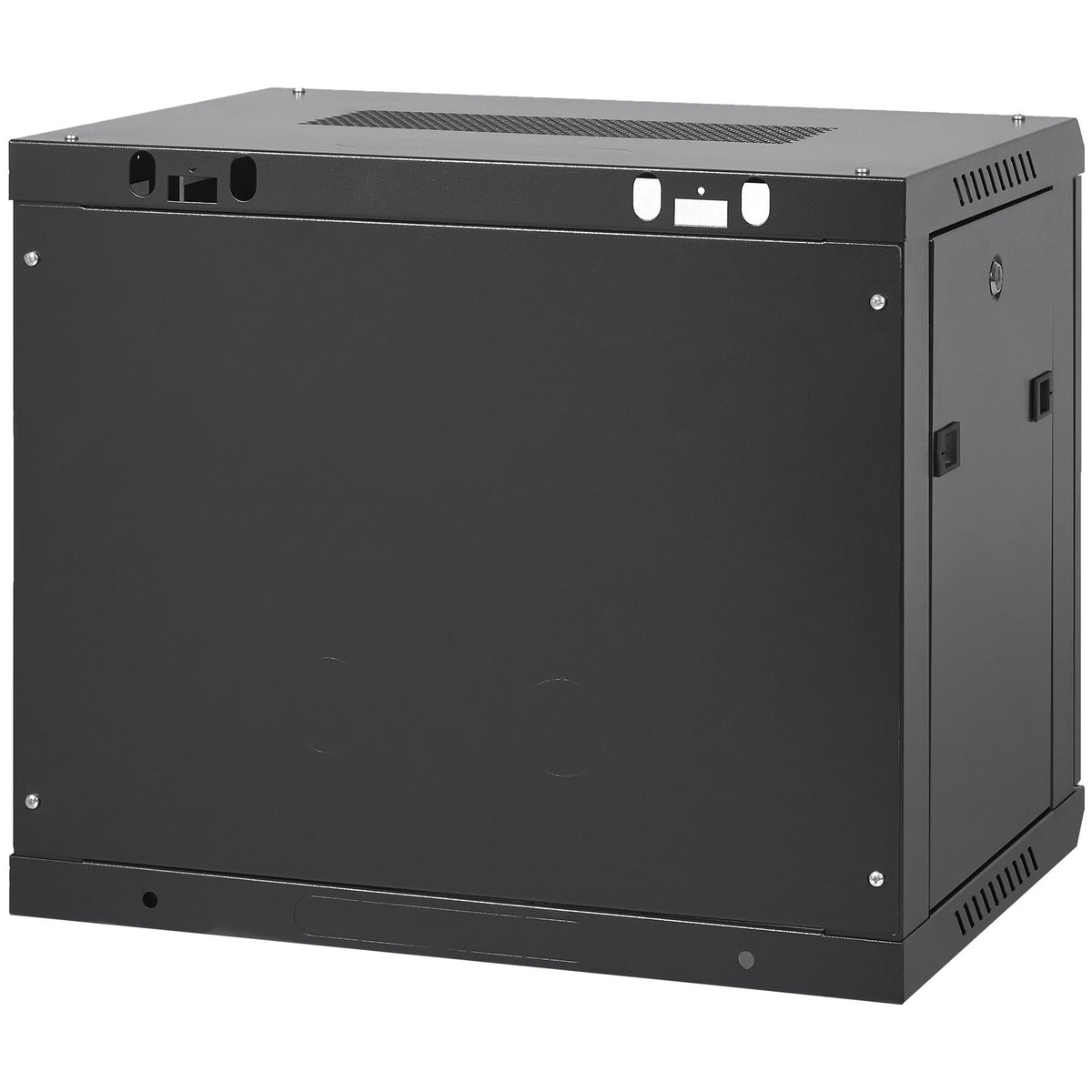 Server Cabinet 9U Wall Mount Network 39.37cm Deep 90.7kg Locking Glass Door