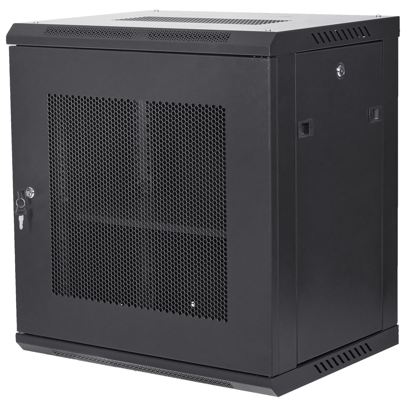 12U Wall Mount Network Server Cabinet 15.5'' Deep with Locking Door Panels