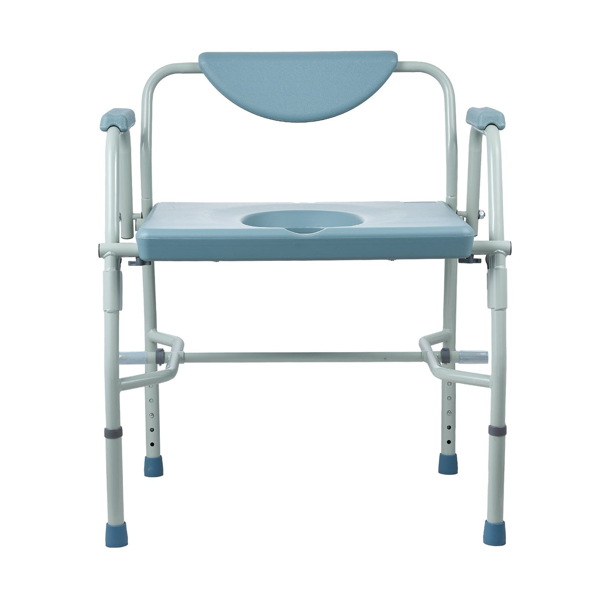 Commode Chair Bedside with Drop-Down Arms 5-Level Height Adjustable 7L Bucket