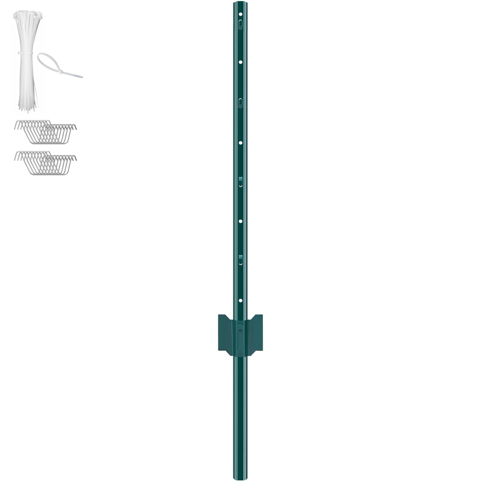 3 Feet Fence Post 10 Pack U-Channel Heavy Duty Metal Stakes for Garden Yard Lawn