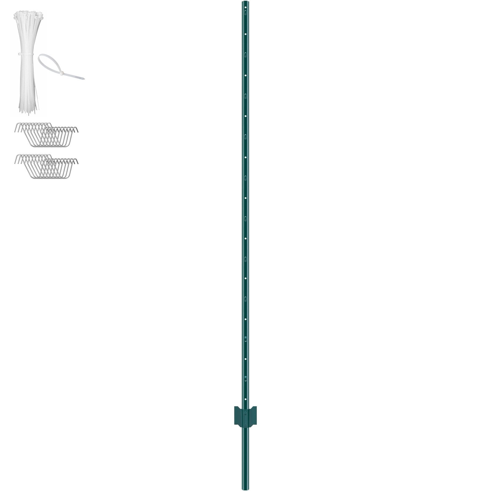 6 Feet Fence Post 6 Pack U-Channel Heavy Duty Metal Stakes for Garden Yard Lawn