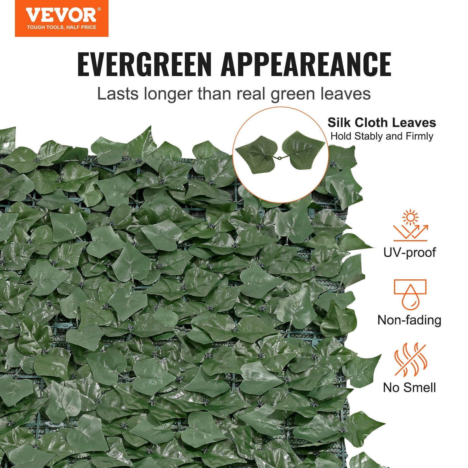 Ivy Privacy Fence 1x4m Artificial Green Wall Screen Faux Hedges Vine Leaf