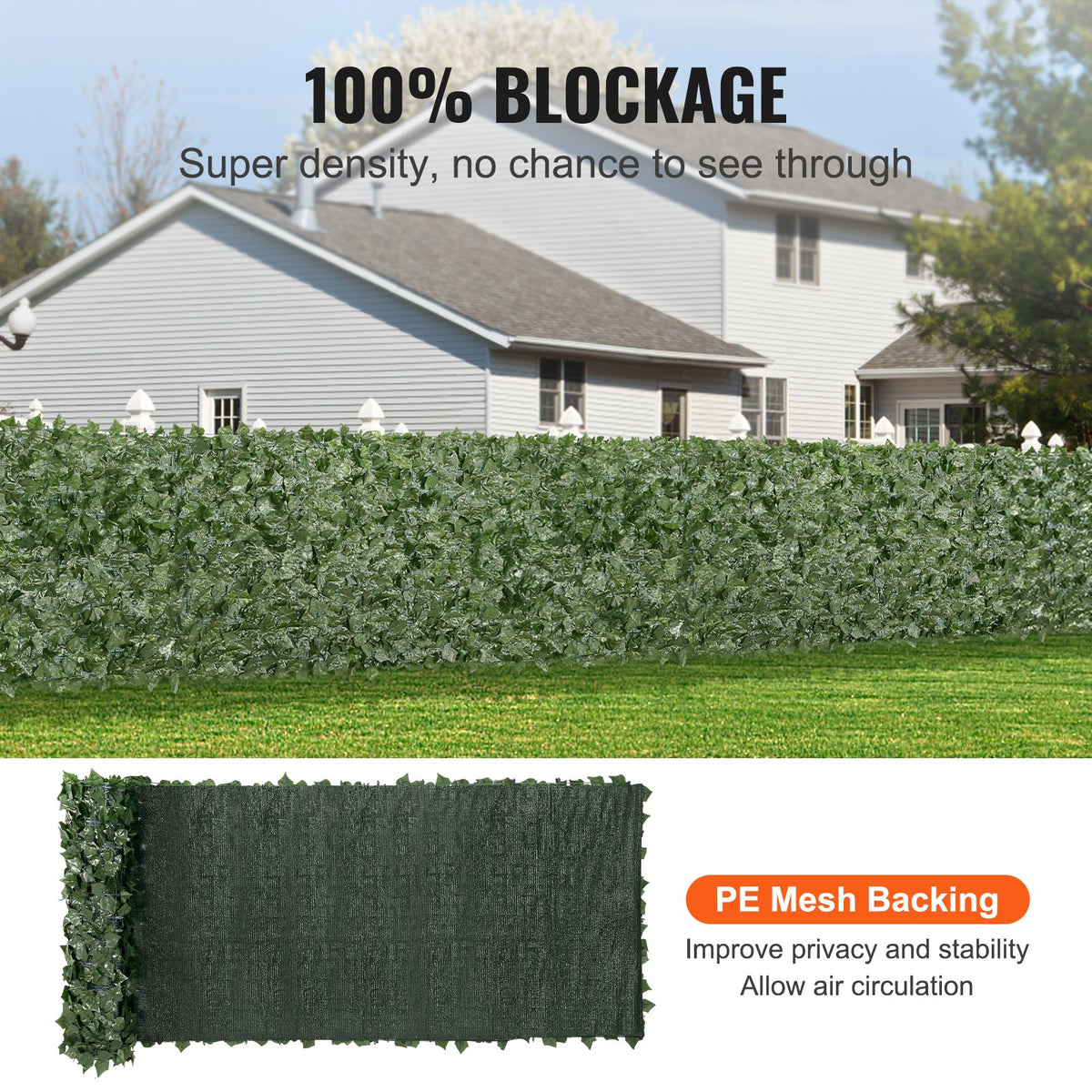 Ivy Privacy Fence 1x4m Artificial Green Wall Screen Faux Hedges Vine Leaf
