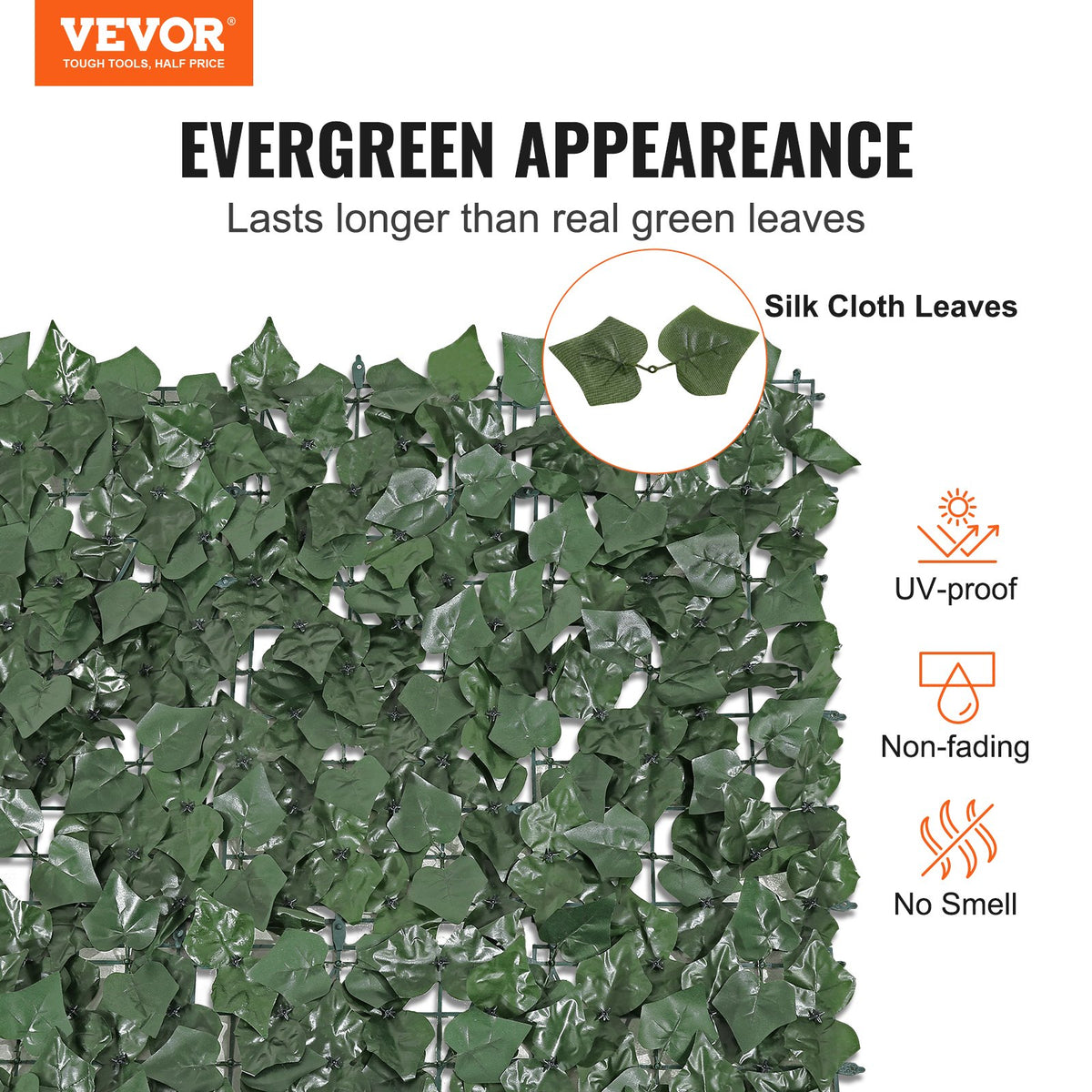 Ivy Privacy Fence 1500x2490mm Artificial Green Wall Faux Hedges Vine Leaf Garden