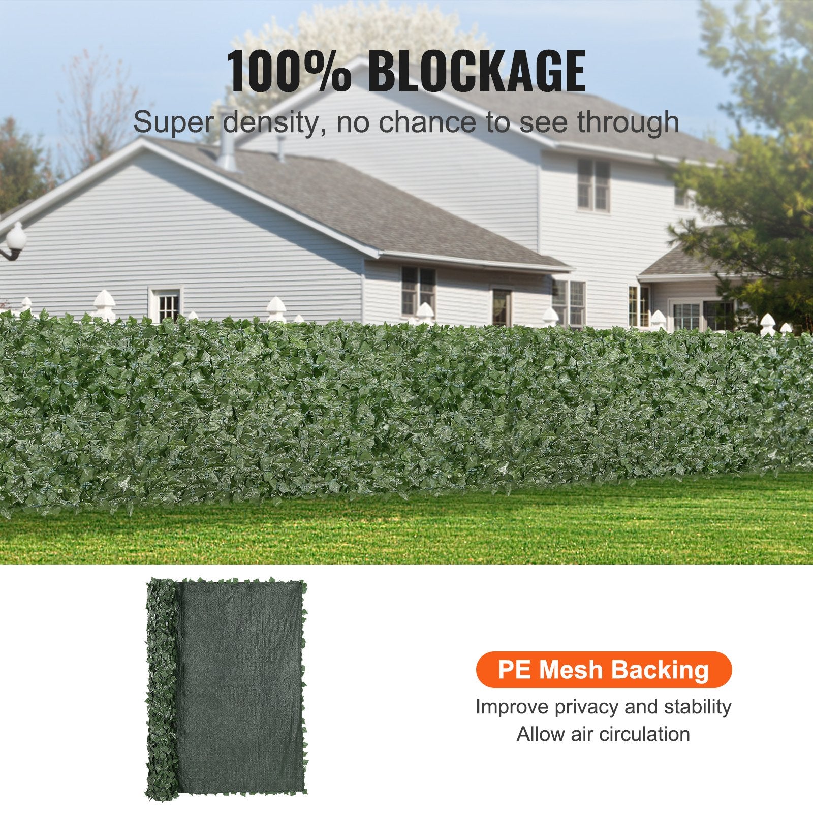 Ivy Privacy Fence 1830x2440mm Artificial Green Wall Faux Hedges Vine