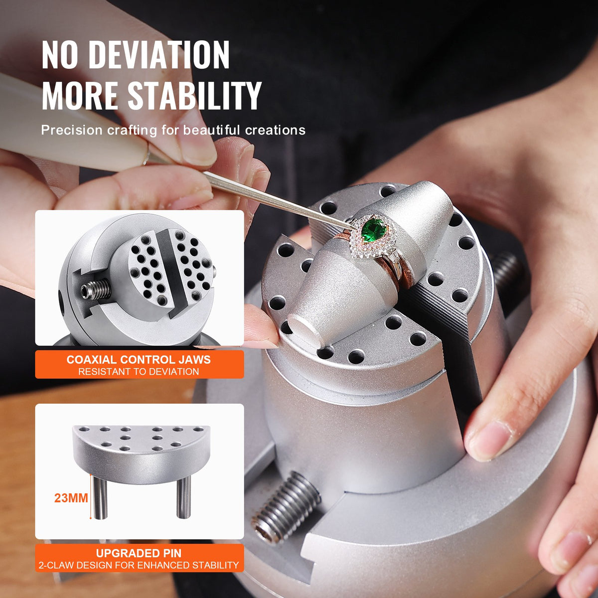 Ball Vise 5in 360 Rotation Engraving Block with 69 PCS Jewelry Attachments Inlay