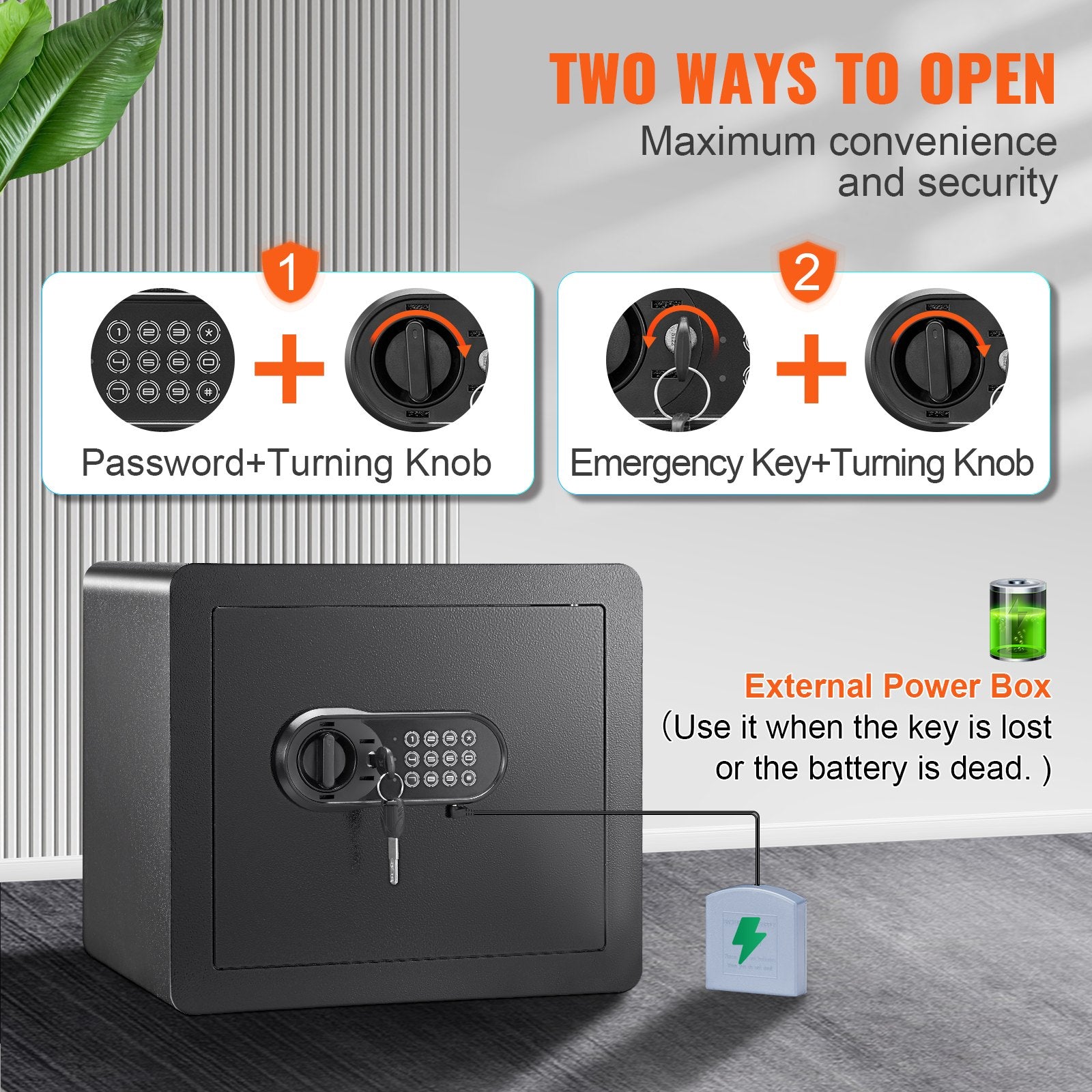 Home Safe 1.2 Cubic Feet Steel Security with Digital Keypad and Fireproof Bag
