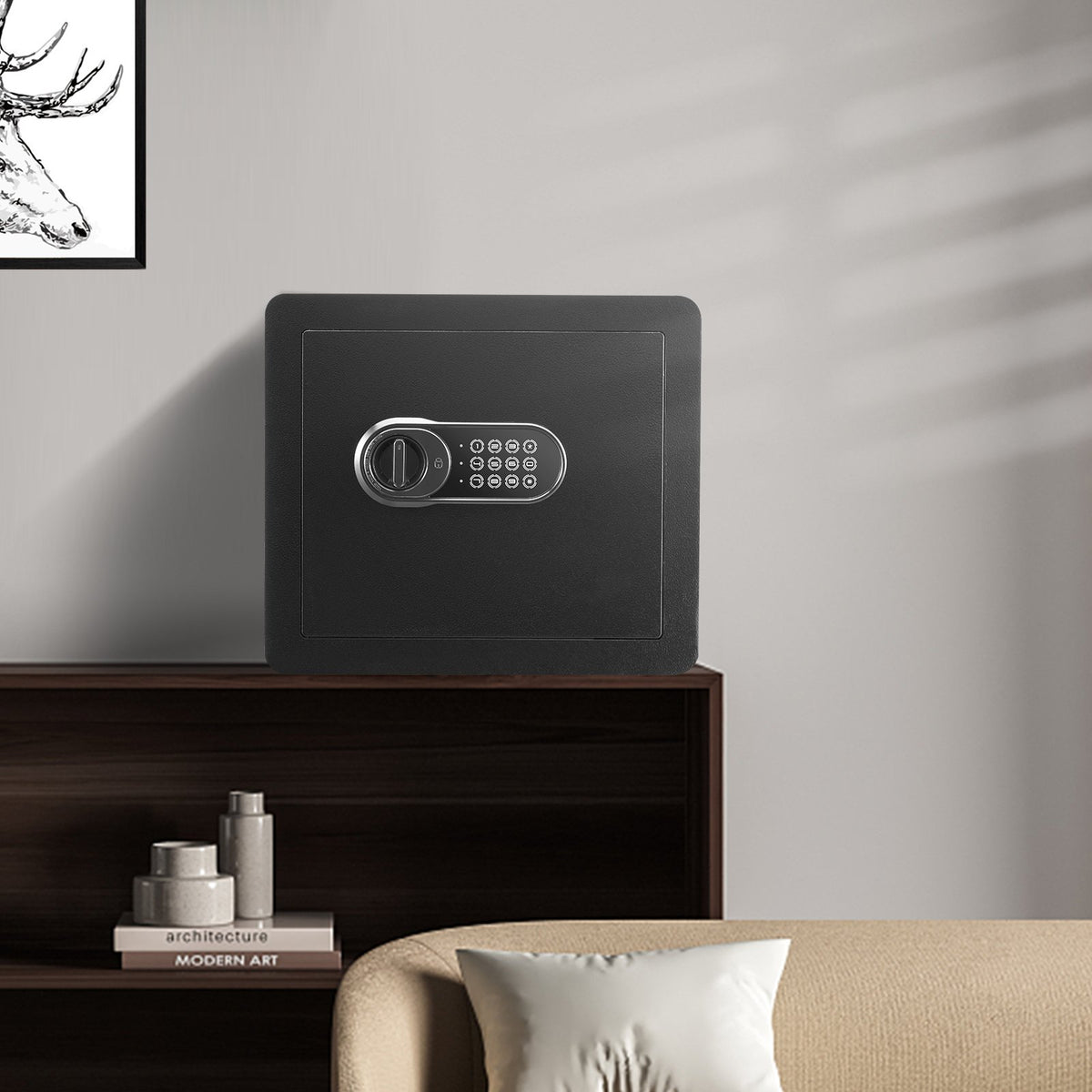Home Safe 1.2 Cubic Feet Steel Security with Digital Keypad and Fireproof Bag