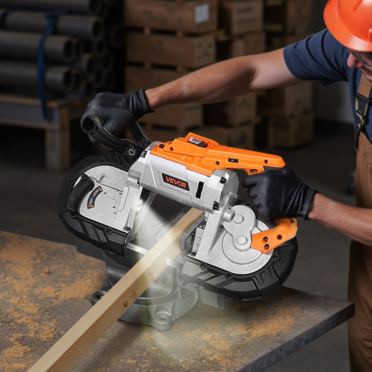 Portable Band Saw 5" Deep Cut 360W Brushless Cordless 0-192m/min for Metal/Wood