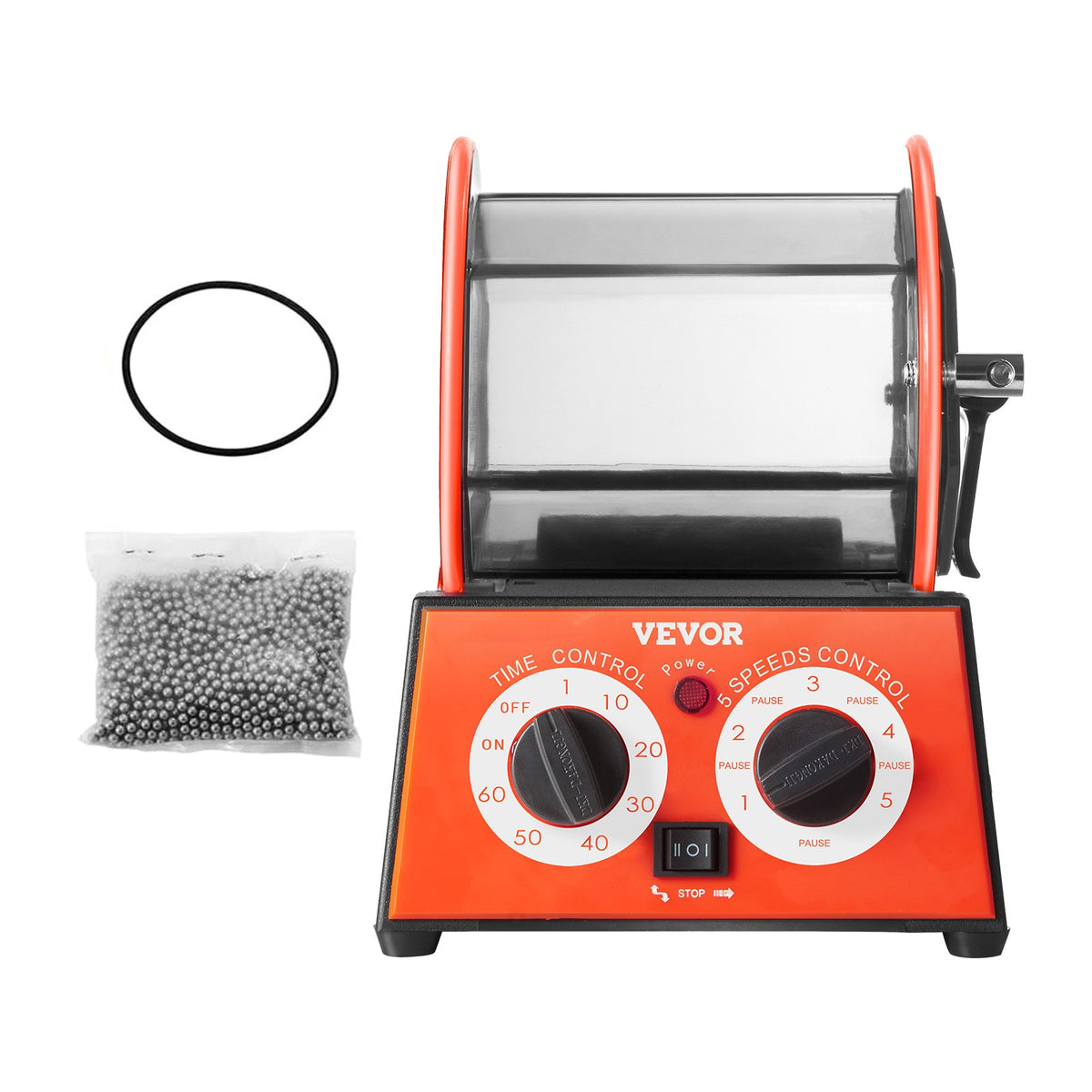 Jewelry Polisher Tumbler 11lbs Mini Rotary Machine 0-60Min Timer 5-Speed