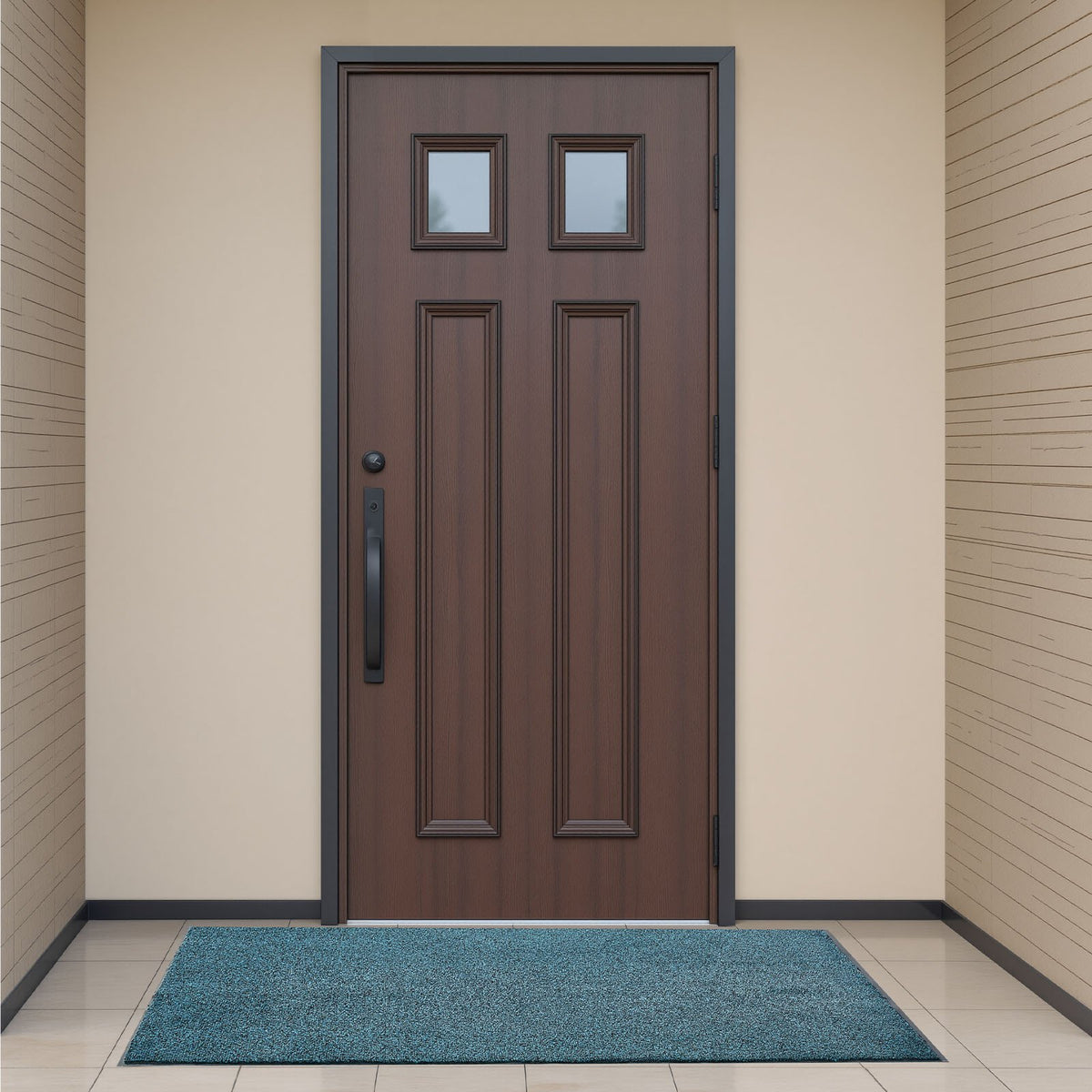 Front Door Mat 1829x1219mm Heavy Duty Washable PVC Backing Indoor Outdoor Blue
