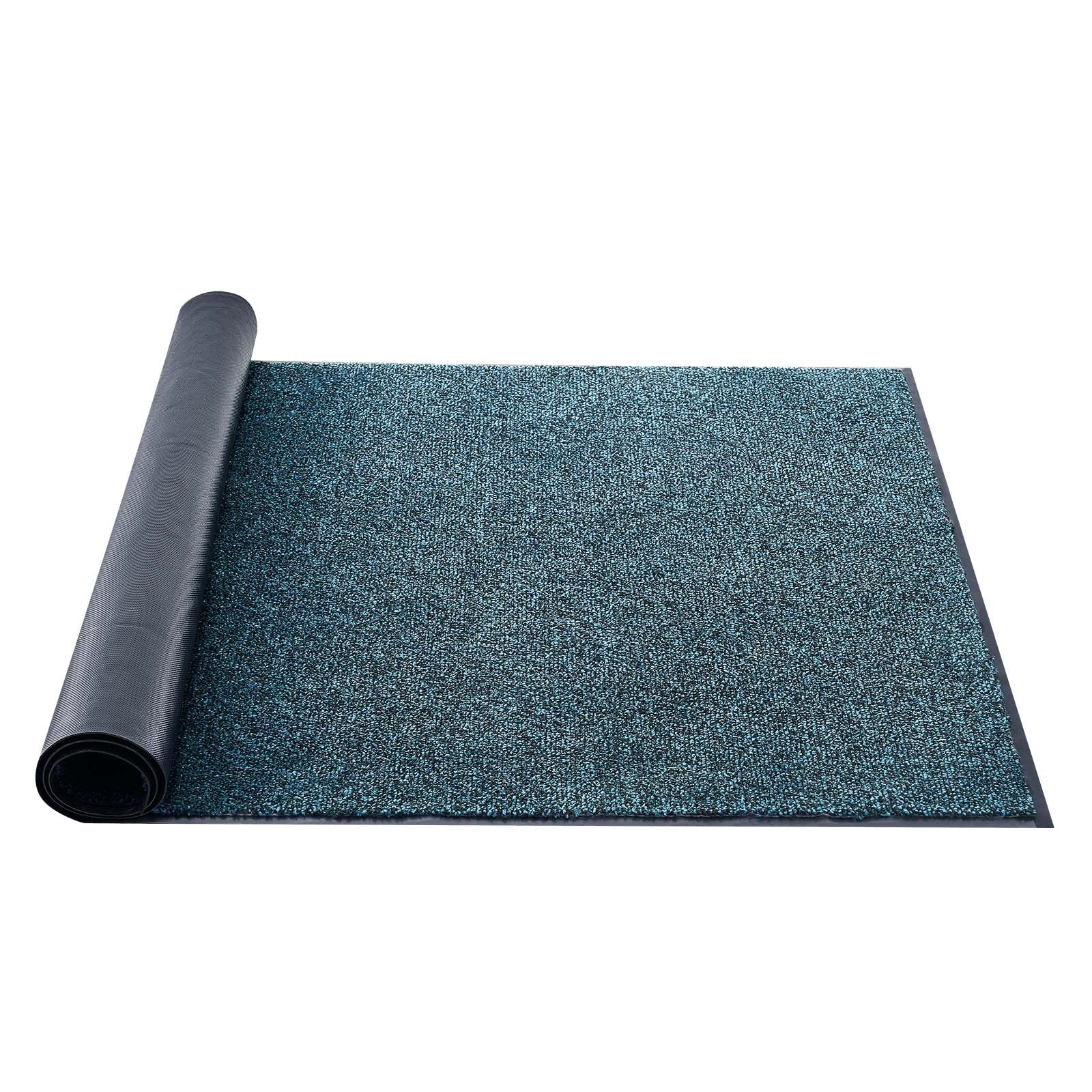 Front Door Mat 1829x1219mm Heavy Duty Washable PVC Backing Indoor Outdoor Blue