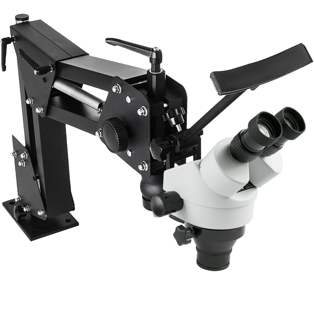 Microscope Micro Inlaid Mirror 7X-45X Multi-Directional Spring Bracket Stand