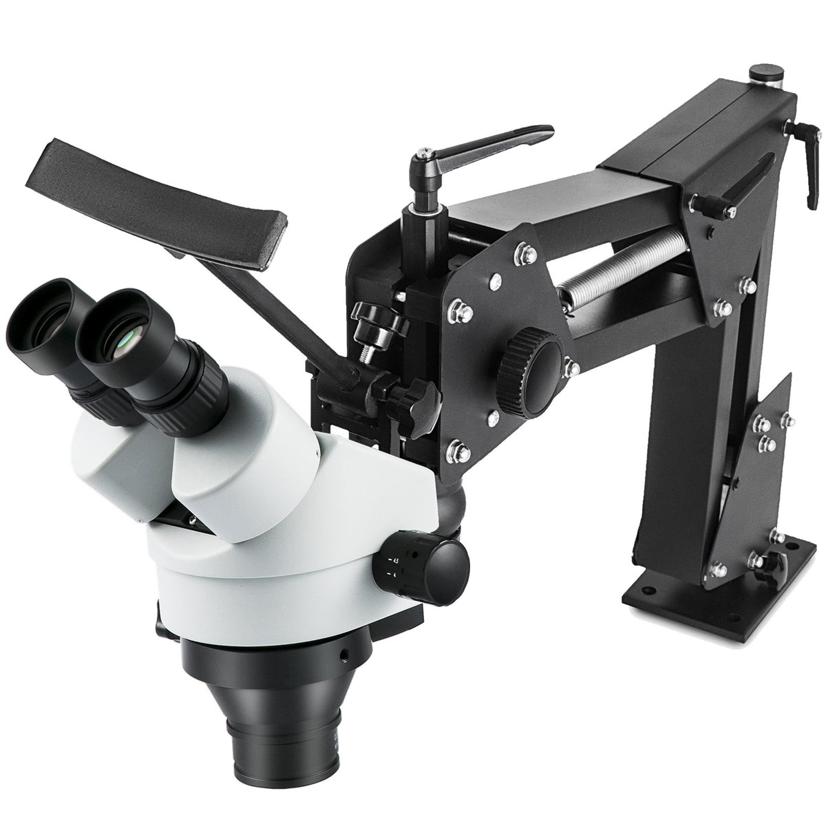 Microscope Micro Inlaid Mirror 7X-45X Multi-Directional Spring Bracket Stand